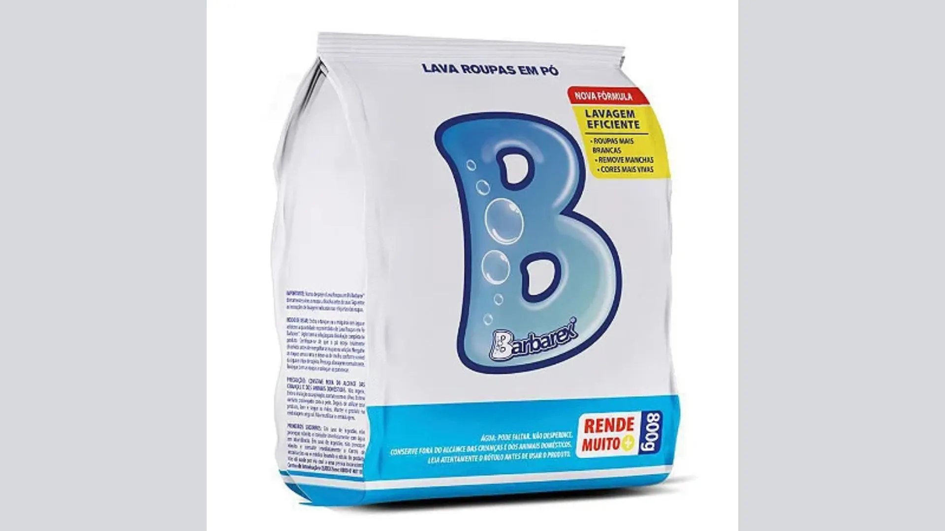 Sabão em pó com ingredientes naturais