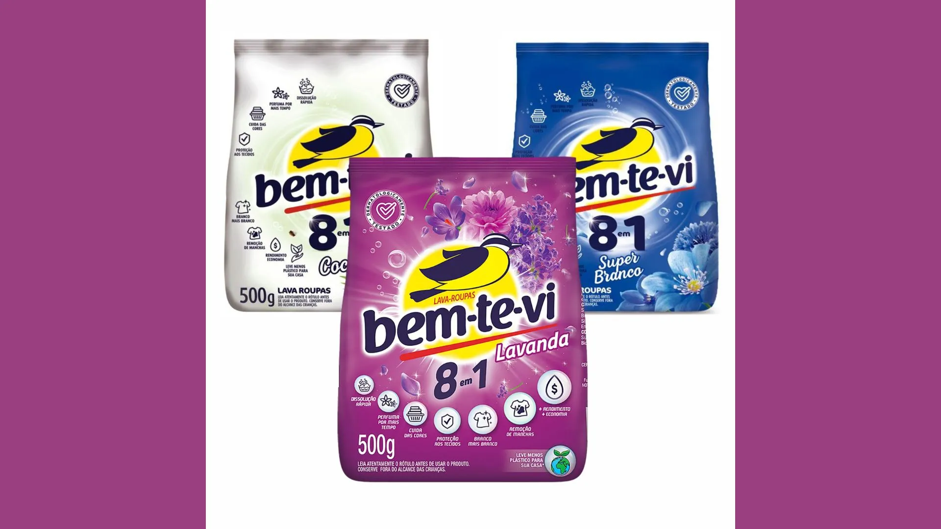 Sabão em pó livre de parabenos