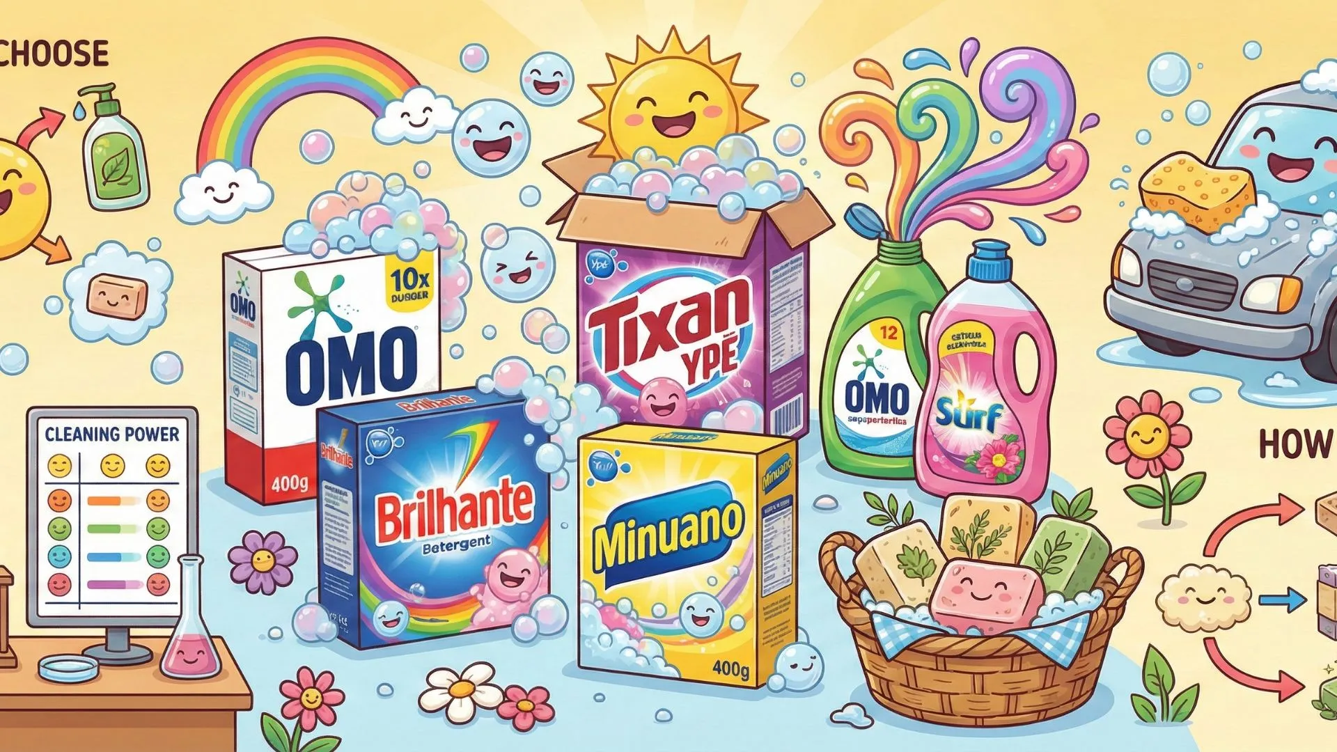 Lista de sabões em pó sem químicos pesados